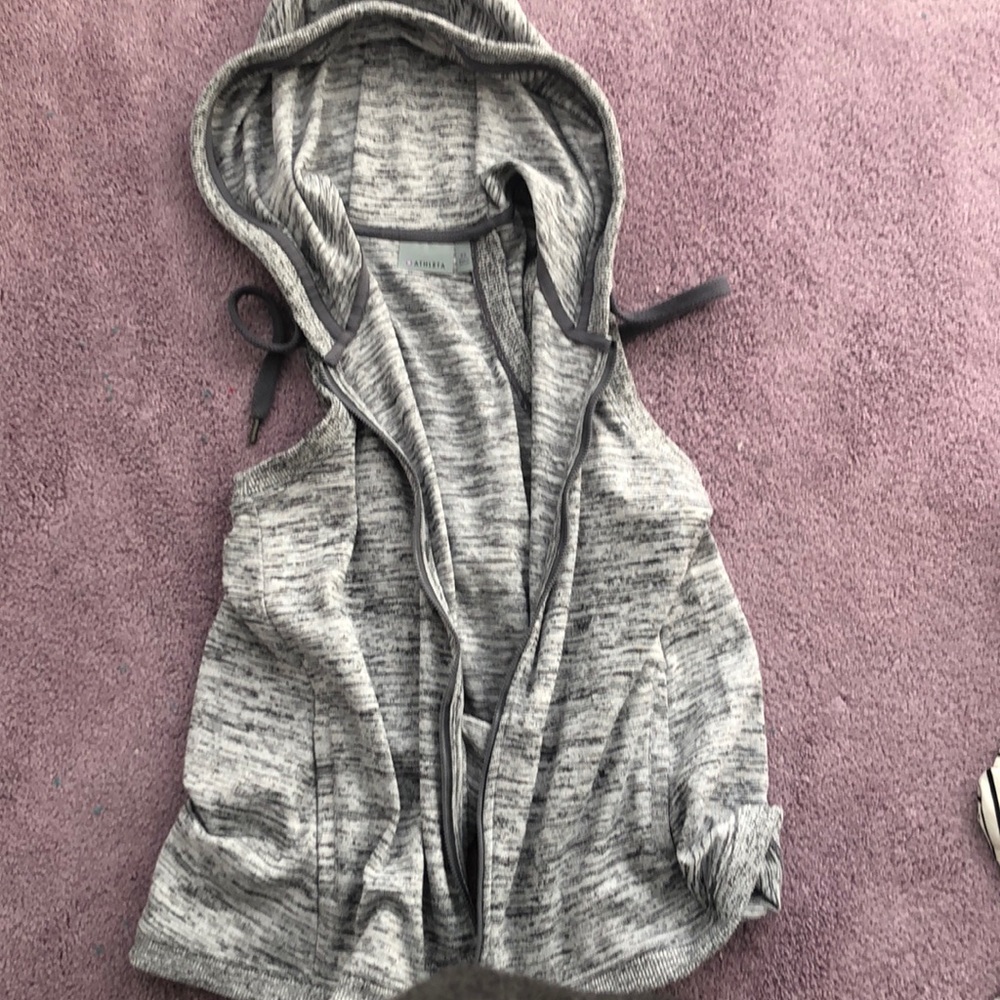 Grey Athleta wrap sweatshirt